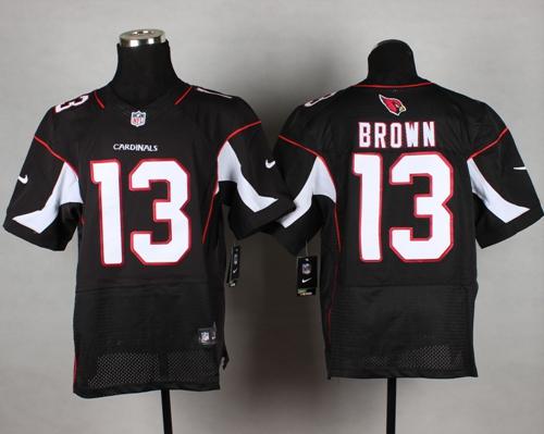 Nike Cardinals #13 Jaron Brown Black Alternate Men's Stitched NFL Vapor Untouchable Elite Jersey - Click Image to Close